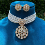 Royal Kundan And Pearl Choker Necklace Set