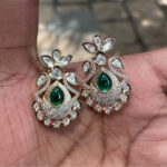 Gold Plated Polki Kundan Dangler Earrings